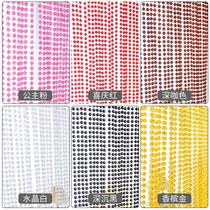 Customized punch-free black crystal bead curtain Feng Shui partition curtain home door curtain bathroom kitchen privacy curtain