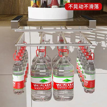 Nail-free hanging chopping board rack under cabinet thickened stainless steel pot cover rack cutting board rack kitchen supplies storage rack