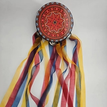 Orff musical instrument 7-inch ribbon tambourine Dunhuang dance tambourine performance props Xinjiang dance exam tambourine