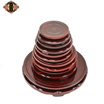 Hongda Rotating Wood Base Copper Cylinder Wenchang Tower Bronze Wood Bottom Decoration