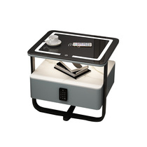 9ZRT Smart Bedside Table Solid Wood Simple Modern Wireless Charging Italian Minimalist Iron Slate Complete Bedroom Bed