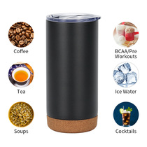 High-looking cork bottom handle mug 304 stainless steel insulated coffee cup male and female student gift tumbler