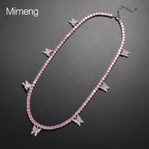lobster clasp simple and versatile 5mm zircon neckl hip hop