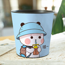 Nordic creative living room desktop trash can car iron storage bucket household mini cartoon trash can
