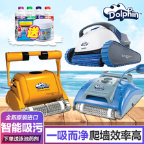 Dolphin Swimming Pool Fully Automatic Sewage Suction Machine Aqua Turtle Underwater Unmanned Cleaning Robot Pool Bottom Vacuum Cleaner Can Climb Walls