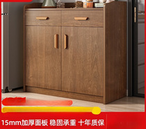 Tea cabinet living room dining cabinet household storage solid wood meal preparation wall storage cabinet kitchen cabinet He Zhizhang