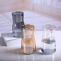 Xinze simple ins electroplating magic color glass vase trans