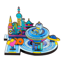 IP combination metal badge customization Wenchuang University enterprise customization three-dimensional splicing ornaments customization