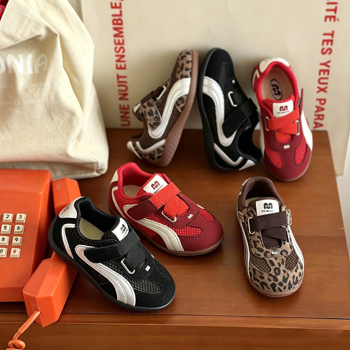 Uamtor French children's athletic shoes 2026 spring and autumn ballet style German training shoes girls' breathable Mary Jane casual shoes