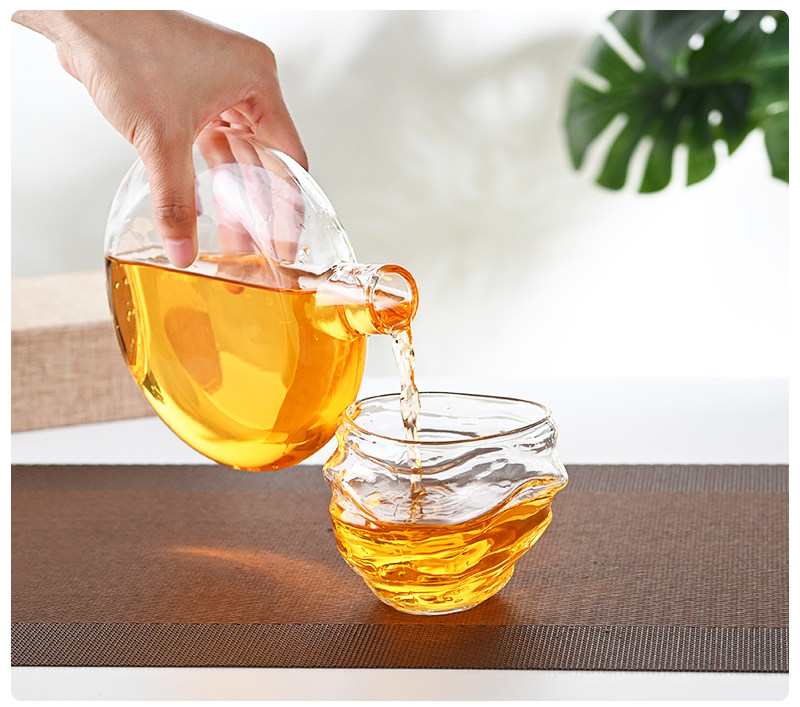 Пузырь бутылки 圆形冷萃瓶月亮瓶新中式茶馆茶瓶高硼硅耐高温随身水壶泡酒瓶茶具