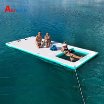 Inflatable water floating platform yacht sailing entertainment swimming pool leisure floating drainage surface floating bed floating pad magic carpet equipment