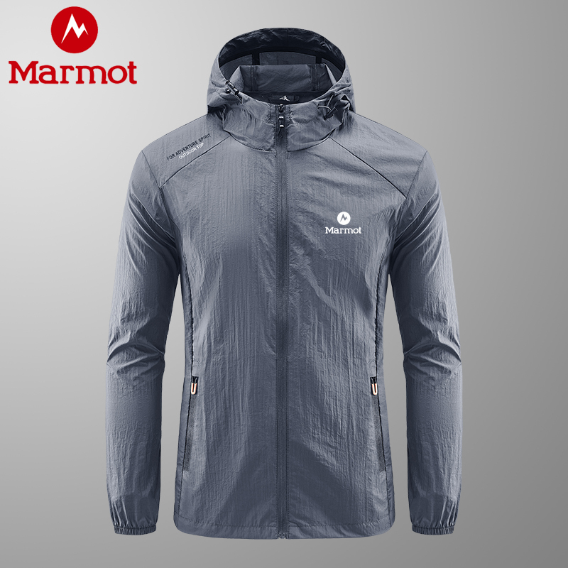 Marmot Groundhog Sun Protection Clothing Men's Summer Thin Ice Silk Skin Clothing Anti-Uv Hooded Jacket Marmot Groundhog Sun Protection Clothing Men's Summer Thin Ice Silk Skin Clothing Anti-Uv Hooded Jacket