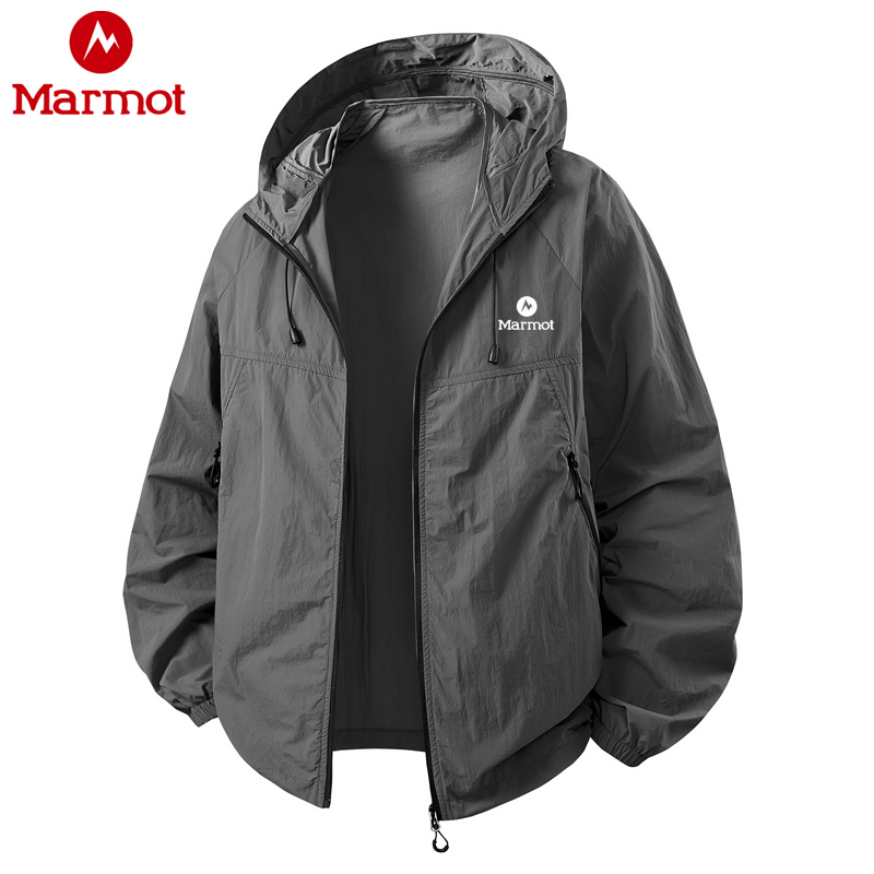 Marmot Groundhog Sun Protection Clothing Men's Summer Thin Ice Silk Hooded Skin Clothing Anti-Uv Jacket Marmot Groundhog Sun Protection Clothing Men's Summer Thin Ice Silk Hooded Skin Clothing Anti-Uv Jacket