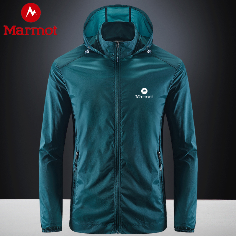 Marmot Groundhog Sun Protection Clothing Men's Summer Thin Ice Silk Skin Clothing Anti-Uv Hooded Jacket