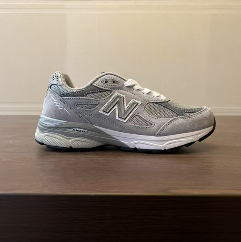 Trendy 990V345 Original Gray Versatile Unisex Shoes Original Gray Retro Sports Couple Shoes Dad Shoes Running Shoes
