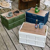 Camping storage box camping picnic storage box table outdoor car supplies foldable storage box Japanese car