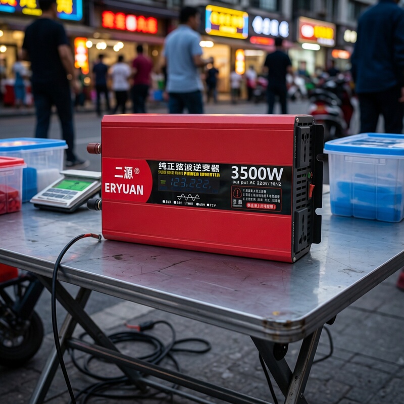 Two-Source High-Power Inverter for Electric Vehicles, Power Converter for Street Stalls, 48V60V Dedicated for Snowflake Ice Machines and Shaved Ice Machines