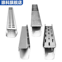 Kitchen water ditch ditch resin finished drainage ditch courtyard stainless steel U-shaped ditch sewer cover