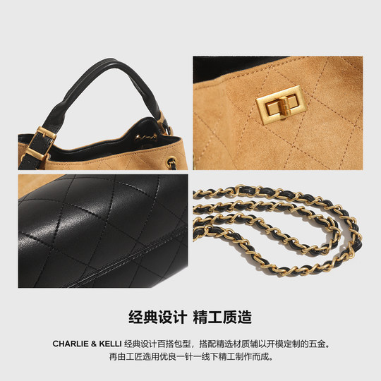 CHARLIE&KELLI bag women's 2026 new chain shoulder crossbody bag advanced autumn and winter handheld tote bag