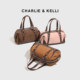 CHARLIE&KELLI women's bag 2026 new casual retro shoulder Boston bag commuter crossbody pillow bag