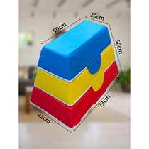 Early education kindergarten software vaulting box childrens pommel horse goat jumping over obstacles sensory training equipment