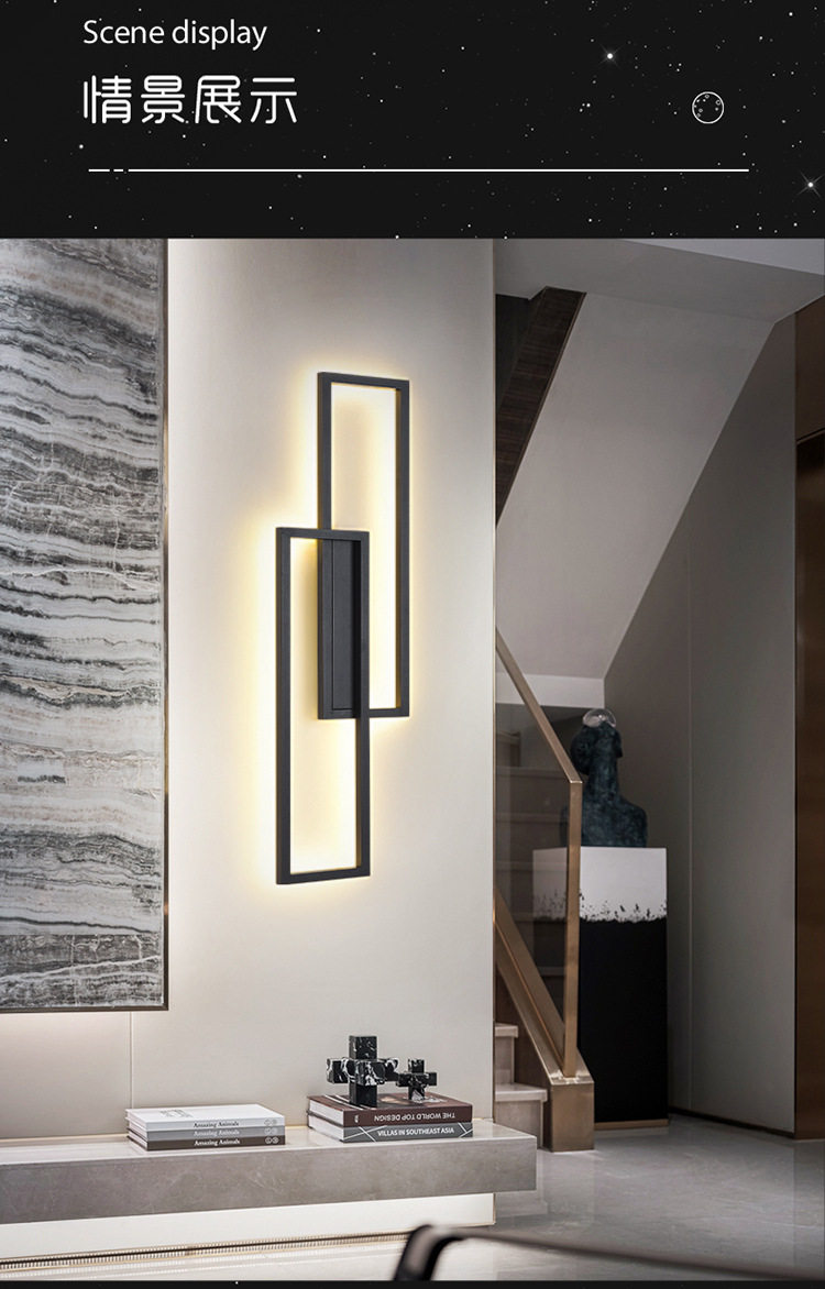 Ресторан люстра 现代简约led壁灯家用卧室床头客厅背景墙灯网红氛围超亮中山灯具 Other home