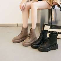 Martin boots womens autumn new style thick-soled fried st