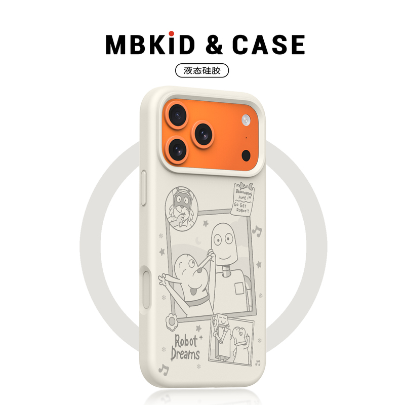 Robot Dream Commemorative Case for Apple 17 Pro Max iPhone 16 Liquid Silicone Apple 15P New Model 14 Protective Case Advanced 13 Animated Art Film Soft Case Anti-Fall