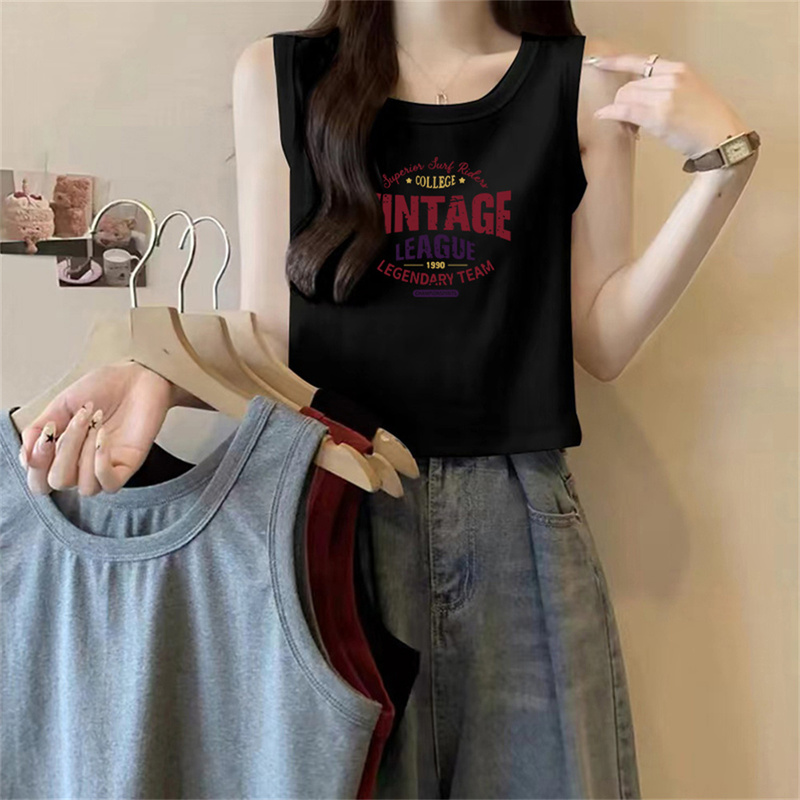 Women's Camisole for Layering, 2026 New Style, Suitable for Wearing under Suits, Plus Size, Sleeveless, Loose-Fitting, Ribbed Cotton Top, Suitable for Summer Wear
