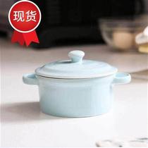 Double-eared small family stewed egg bowl with lid steamed egg bowl round steamed egg custard bowl single large ◆new product◆