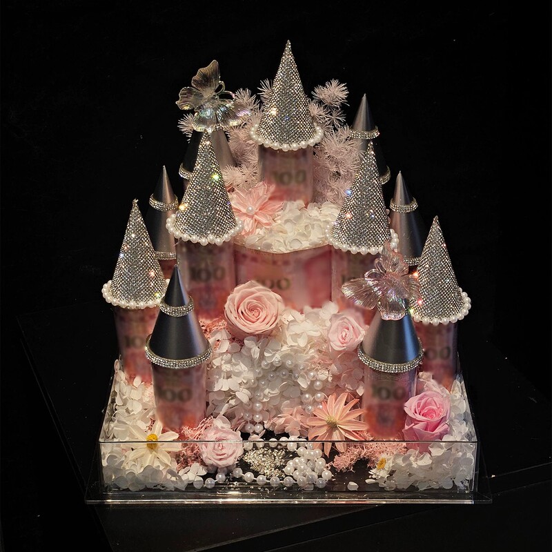High-End Romantic Money-Box Castle Gift Box DIY Material Kit Handmade Ornaments Mother's Day Gift 520 Gift for Girls
