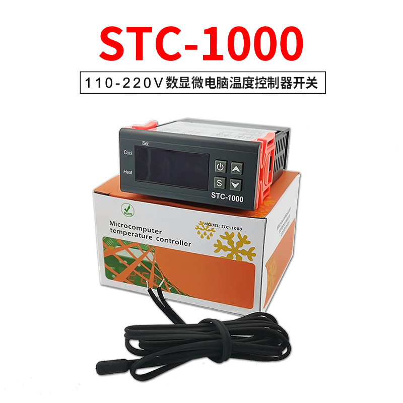 Thermostat Stc-1000 Aquarium Incubation Seafood Machine Electronic Digital Display Microcomputer Temperature Controller Switch