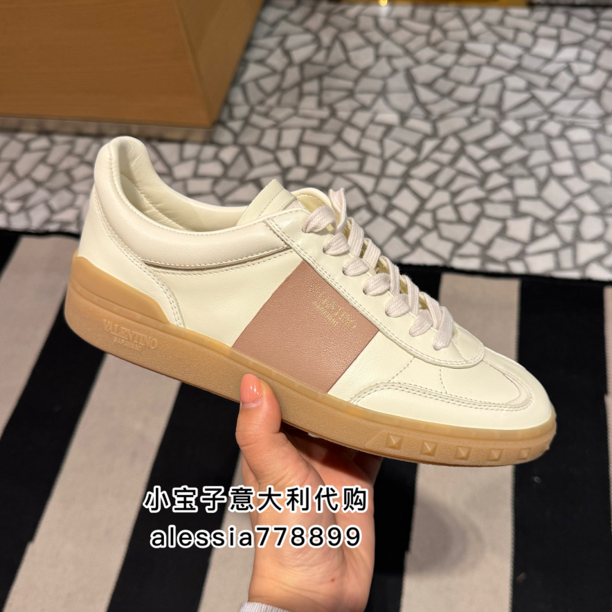 Итальянские Valentino Wallen Tiannu 24 ранняя весна Женские упакованные кожаные обувь Sweet Shoes Спортивная обувь
