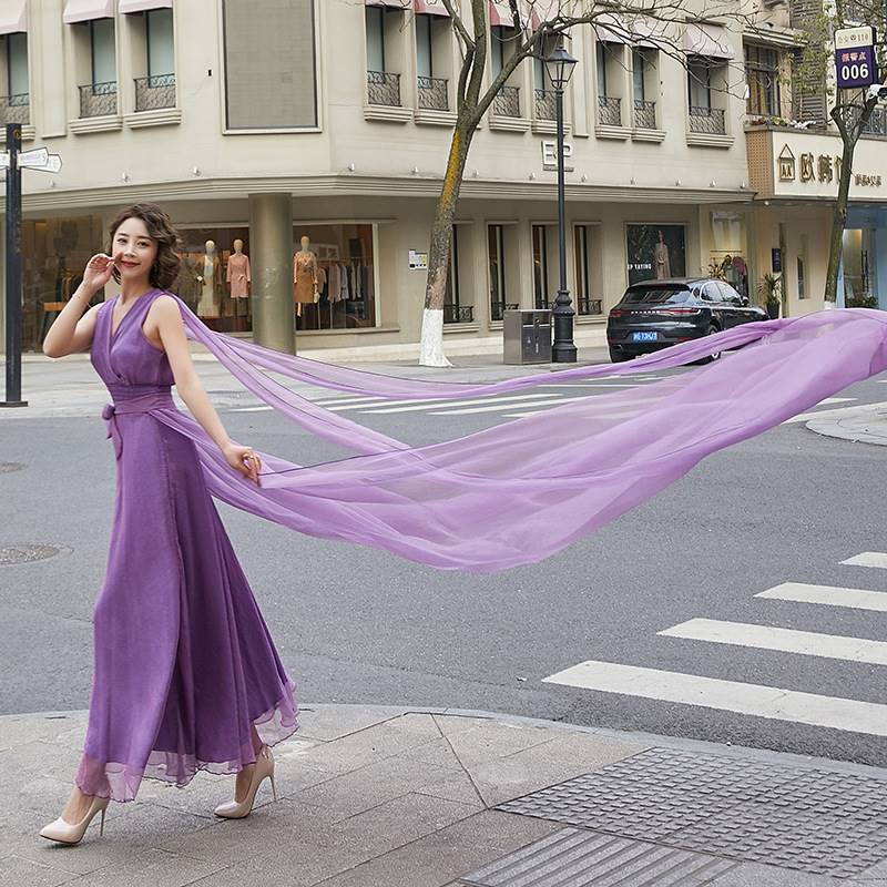  115 long (It is recommended to be 150-154)+Purple skirt, V-neckline, 3m   + $20.66 