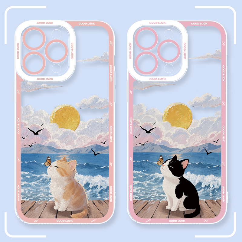 Sunset-Themed Cat iPhone 18 Pro Max Phone Case, Suitable for iPhone 17, 16, Cat-Themed, 11, 15, Soft Silicone, 14, Niche, 13, Watching the Sea, XS Max, Female, 12, Male, Mini, Soft, 7 Plus, Popular, 8P, Cute, 11 Sunset-Themed Cat iPhone 18 Pro Max Phone Case, Suitable for iPhone 17, 16, Cat-Themed, 11, 15, Soft Silicone, 14, Niche, 13, Watching the Sea, XS Max, Female, 12, Male, Mini, Soft, 7 Plus, Popular, 8P, Cute, 11