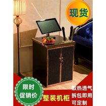 ktv柜子不锈钢玫瑰金点歌柜子酒吧会所包厢功放柜点歌台机柜厂家