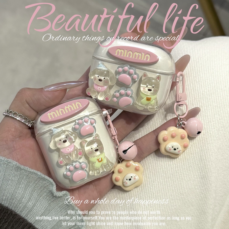 Cute Japanese and Korean West Highland Puppy-Themed Earphone Cases for Redmi Buds 8/6 Youth Edition, Buds 7S/6S Bluetooth Cases, Buds 4 Vitality, Buds 5 Pro, AirPods 3, and Buds Se, Anti-Drop Earphone Covers