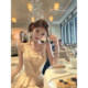 ສິ້ນກະໂປງ lace suspender elegant ຂອງ Ji Zhaozhao