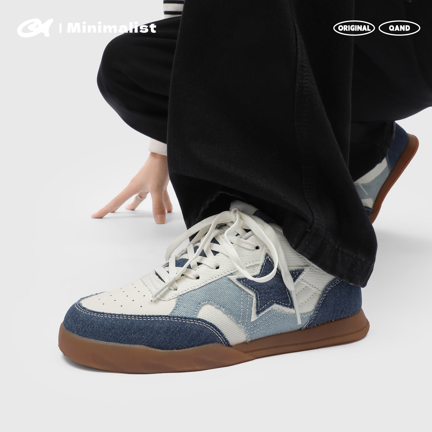 Kianda canvas shoes men's 2026 summer new style retro style color blocked star board shoes versatile casual sports shoes