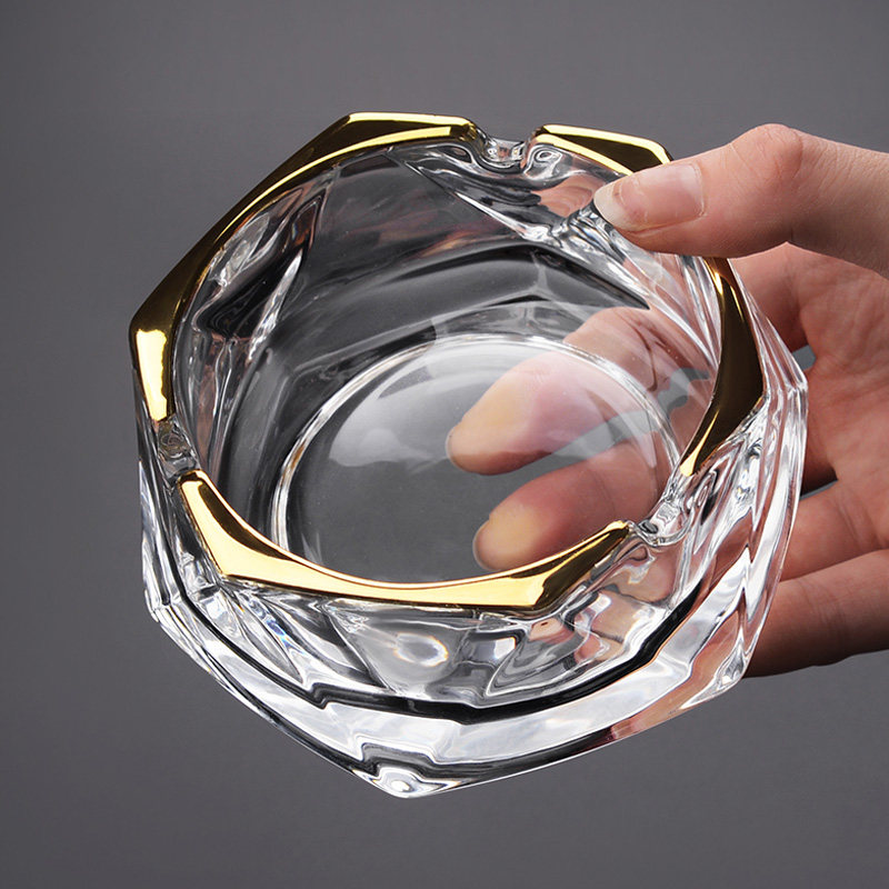 Glass Ashtrays Home Living Room Office Light Luxury Superior Sensory Business Hotel Creative Pendulum Artwork Web Red-Taobao