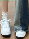 ເກີບ sneakers ແມ່ຍິງ 2026 ພາກຮຽນ spring ຮ້ອນແບບໃຫມ່ versatile ຄົນອັບເດດ: ຄົນອັບເດດ: ເກີບກິລາຫນາ sole ເກີບສີຂາວສໍາລັບແມ່ຍິງ