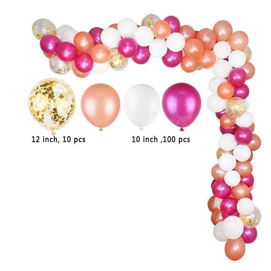 10寸气球花环套件拱门套装女孩生日派对婚礼装饰不规则气球套餐