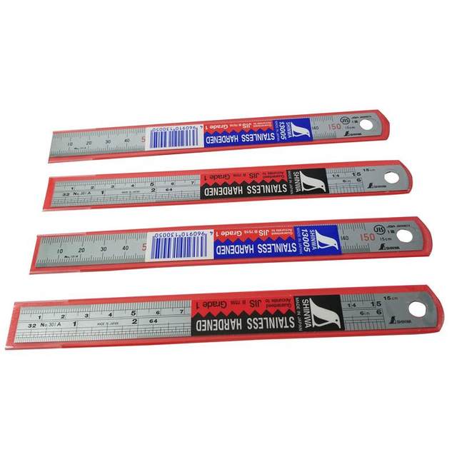 Japanese affinity shinwa steel ruler 150mm stainless steel ruler 15CM penguin steel ruler H-101A/301A