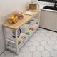 Kitchen storage rack floor-standing multi-functional vegetable cutting table long strip meal preparation workbench microwave boiler storage narrow side cabinet