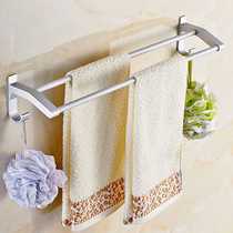 No punching bathroom towel rack bathroom toilet space aluminum wall-mounted double pole single pole bathroom hardware pendant