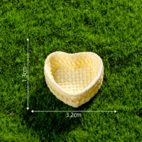 10 # желтая бамбуковая корзина в форме сердца, 28 стилей