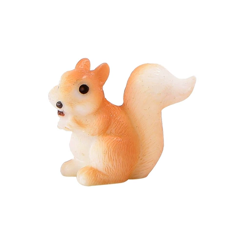 Образцы могут быть обработаны микро-пейзаж сочные украшения сада милый белка орех сосновая шишка дом кленовый лист смола