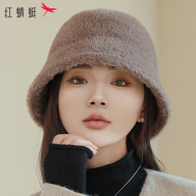 2023 new winter women's fisherman hat British style temperament style  multiple colors to modify the face shape and make the face smaller