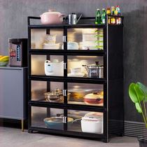 Manufacturers kitchen rack floor-standing multi-layer dining side storage cabinet multi-functional cabinet dishware and pots storage cabinet