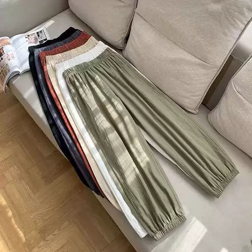 Lantern Pants Dance Cotton and Linen Sports Women's Spring a